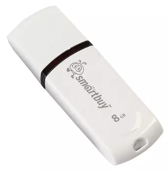 Флешка 8Gb USB 2.0 SmartBuy Paean, белый (SB8GBPN-W)