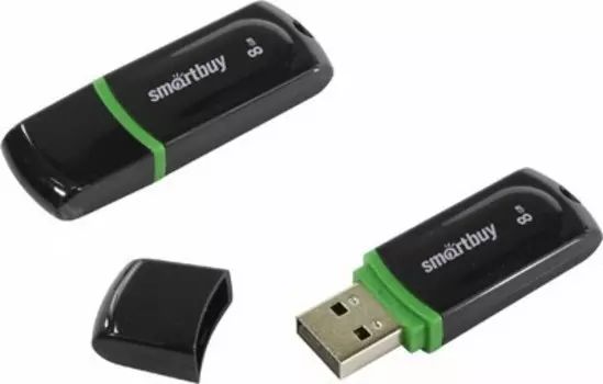 Флешка 8Gb USB 2.0 SmartBuy Paean, черный (SB8GBPN-K)