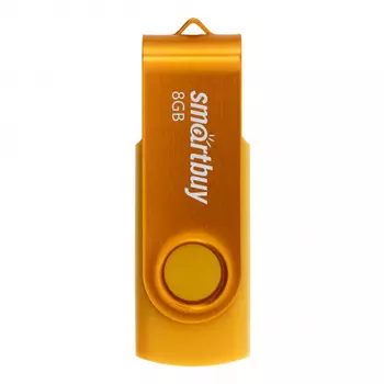 Флешка 8Gb USB 2.0 SmartBuy Twist SB008GB2TWY, желтый (SB008GB2TWY)