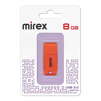 Флешка 8Gb USB 3.0 Mirex Softa 13600-FM3SOR08, оранжевый (13600-FM3SOR08)