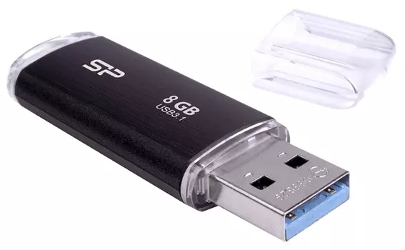 Флешка 8Gb USB 3.1 Silicon Power Blaze Blaze B02, черный (SP008GBUF3B02V1K)