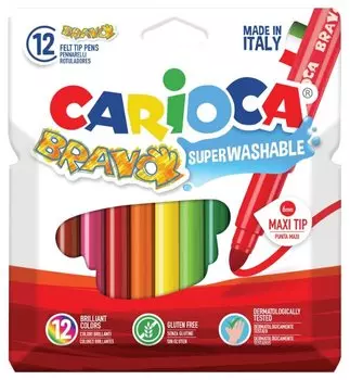 Фломастеры Carioca Bravo, 12 шт. (42755)