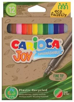 Фломастеры Carioca Joy Eco Family, 12 шт. (43100)