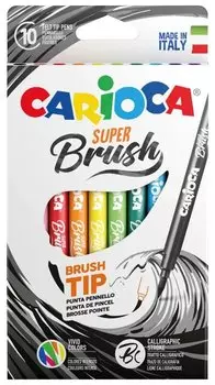 Фломастеры Carioca Super Brush, 10 шт. (42937)