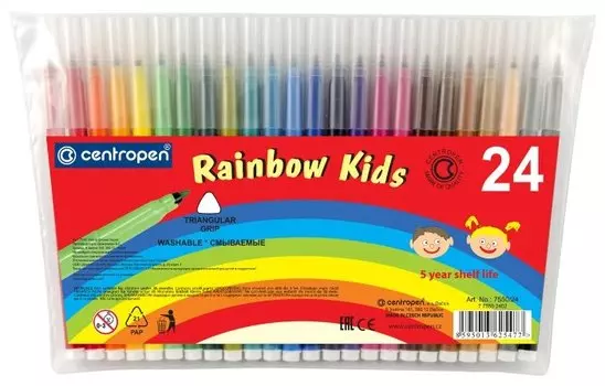 Фломастеры Centropen Rainbow Kids, 24 шт. (7550/24ET)