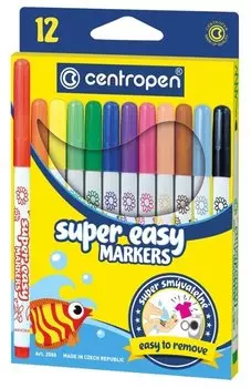 Фломастеры Centropen Super Easy, 12 шт. (2580/12KK)