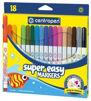 Фломастеры Centropen Super Easy, 18 шт. (2580/18KK)