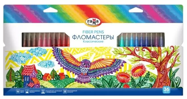 Фломастеры Гамма Классические, 36 шт. (180319_14)