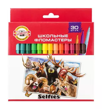 Фломастеры Koh-I-Noor Selfies 1002, 30 шт. (771002CJ22KS)