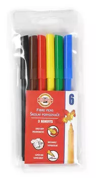 Фломастеры Koh-I-Noor Zoo 1002, 6 шт. (771002JF04TERU)