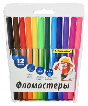 Фломастеры Silwerhof Народная коллекция, 12 шт. (867219-12)