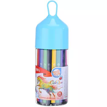 Фломастеры смываемые Deli EC10536 ColoRun, 36 шт. (EC10536)