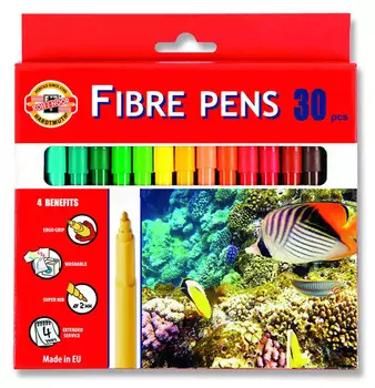 Фломастеры смываемые Koh-I-Noor 771002CJ05KS, 30 шт. (771002CJ05KS)