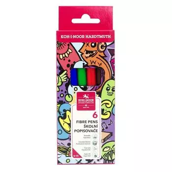 Фломастеры смываемые Koh-I-Noor Teenage 771002JF23KS, 6 шт. (771002JF23KS)