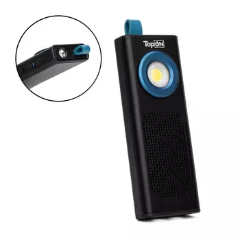 Фонарь аккумуляторный TopON TOP-MX05BT, 500 лм, IP54, черный/синий (TOP-MX05BT)