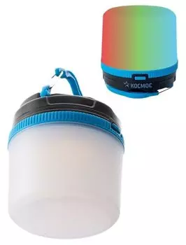 Фонарь кемпинговый КОСМОС KOC602B 30 лм, 60 лм 2 Вт с креплением для подвешивания и режимом RGB (KOC602B)