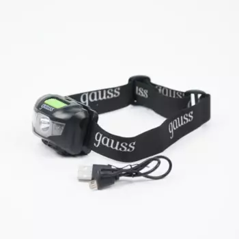 Фонарь налобный Gauss (GFL405) 130 лм 3Вт 600mAh, 4 режима