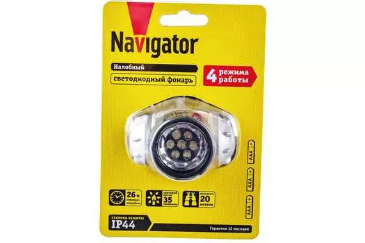 Фонарь налобный Navigator NPT-H04-3AAA 35 лм (17980)