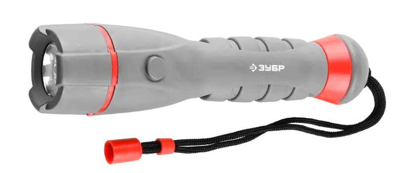 Фонарь ЗУБР "Мастер" ручной, обрезиненный 2-х компонентный корпус, 4 светодиода, 2АА [56225-4]