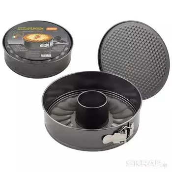 Форма для выпечки Mallony два в одном SF-012S, сталь, черный (191313)