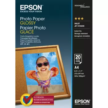Фотобумага A4 200 г/м глянцевая, 20 листов, односторонняя, Epson S042538/C13S042538 для струйной печати