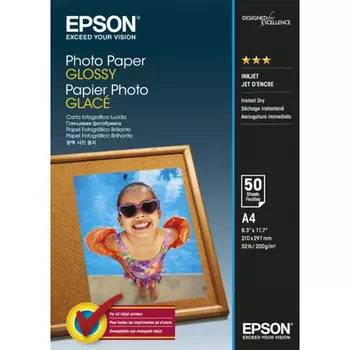 Фотобумага A4 200г/м2 глянцевая, 50 листов, односторонняя, Epson S042539/C13S042539 для струйной печати