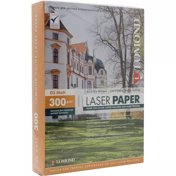 Фотобумага A4 300г/м2 матовая, 150 листов, двусторонняя, Lomond 0300743 для лазерной печати
