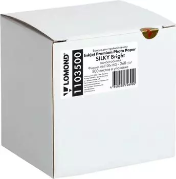 Фотобумага A6 260 г/м шелковисто-матовая, 500 листов, односторонняя, Lomond Premium 1103500 для струйной печати