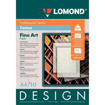 Фотобумага дизайнерская A4 200г/м2 матовая, 10 листов, односторонняя, Lomond Шотландка/0921041 для струйной печати