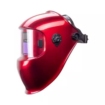 Маска сварщика FoxWeld КОРУНД-5 "красная", светофильтр хамелеон, степень затемнения 4 DIN-13 DIN, смотровое окно 92х42 мм (5514)