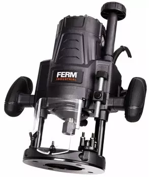 Фрезер вертикальный Ferm PRM1019P, сетевой, 2200Вт, скорость вращения 9000 об/мин - 22000 об/мин, глубина фрезерования 60мм, размер цанги 12мм, регулировка скорости вращения, 5.8кг