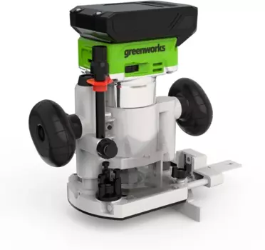 Фрезер вертикальный Greenworks G24RO, аккумуляторный, Li-Ion, 24 В, скорость вращения - 30000 об/мин, размер цанги 6, регулировка скорости вращения, 1.35 кг (3502507) поставляется без аккумуляторов и зарядного устройства