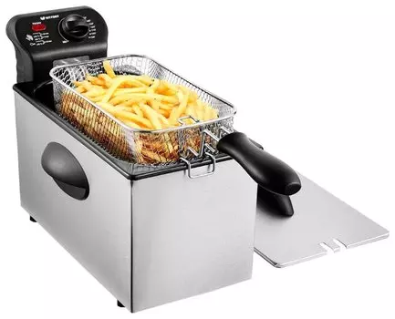 Фритюрница Kitfort КТ-2022 2180Вт, 3.3л, серебристый/черный (КТ-2022)