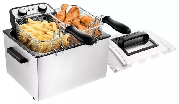 Фритюрница Kitfort КТ-2025 3.27 кВт, 5 л, черный/серебристый (КТ-2025)