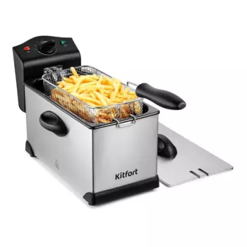 Фритюрница Kitfort КТ-4051 2 кВт, 6 л, серебристый/черный (КТ-4051)