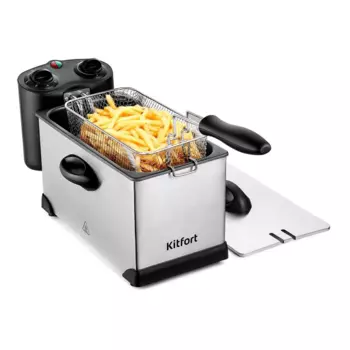Фритюрница Kitfort КТ-4052 2 кВт, 6 л, серебристый/черный (КТ-4052)