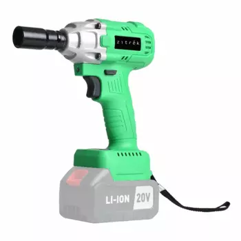 Гайковерт Zitrek Crusher 20-Li, аккумуляторный, ударный, 200 Вт, 200 нм, квадрат 1/2", 6 А·ч, Li-Ion, 20 В, два аккумулятора, кейс, 3 кг (063-4372) 2 акб + зу