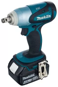 Гайковерт Makita DTW251RME, аккумуляторный, ударный, 230 Н·м, квадрат 1/2", 4 А·ч, Li-Ion, 18В, два аккумулятора, кейс, 1.7кг