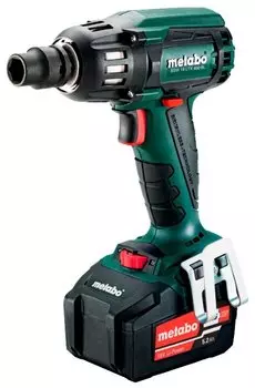 Гайковерт Metabo SSW 18 LTX 400 BL, аккумуляторный, ударный, 400 Н·м, квадрат 1/2", 5.2 А·ч, Li-Ion, 18В, два аккумулятора, кейс, 2кг (602205650)