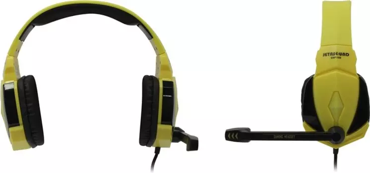 Гарнитура Jet.A GHP-100, jack 3.5 mm, черный/желтый