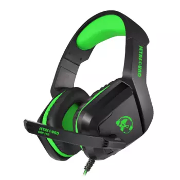 Гарнитура Jet.A GHP-180, jack 3.5 mm, черный/зеленый