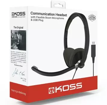 Гарнитура Koss CS300-USB , USB, черный (80000865)