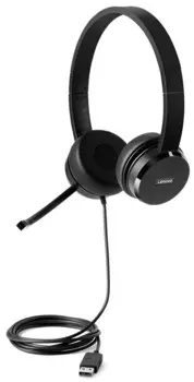 Гарнитура Lenovo 100 Stereo, USB, черный (4XD0X88524)