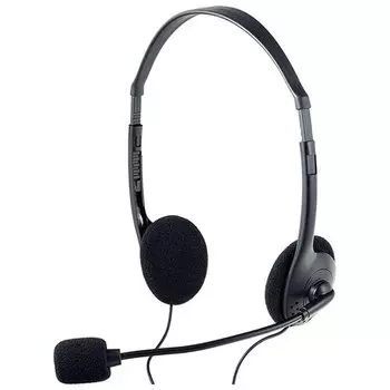 Проводная гарнитура Perfeo CHAT, 2xJack 3.5mm, черный (PF-CHAT-BLK)