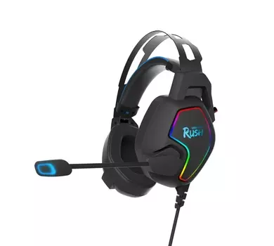 Гарнитура SmartBuy RUSH AMBITION, 2 x jack 3.5 мм, черный/синий (SBHG-6100)