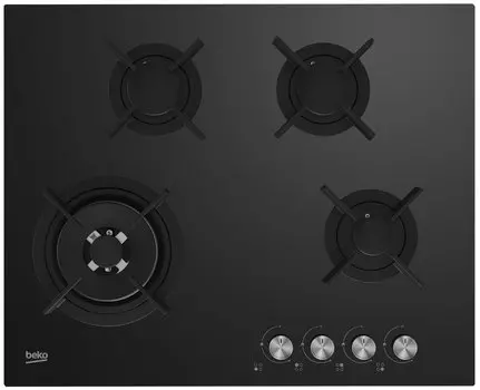 Газовая варочная панель Beko HINW64229S, 4 конфорки, черный (HINW64229S)