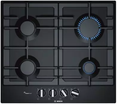 Газовая варочная панель Bosch PCP6A6B95R 4 конфорки, черный (PCP6A6B95R)