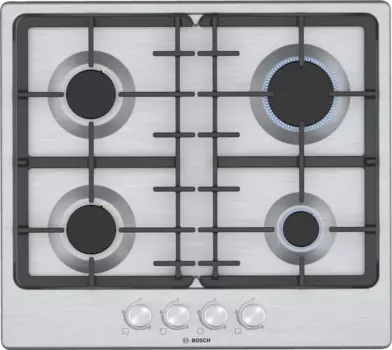 Газовая варочная панель Bosch Serie 4 PGP6B5O93R, 4 конфорки, нержавеющая сталь (PGP6B5O93R)