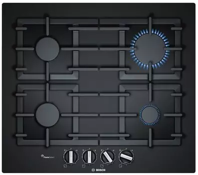 Газовая варочная панель Bosch Serie 6 PPP6A6M90, 4 конфорки, черный (PPP6A6M90)