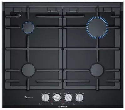 Газовая варочная панель Bosch Serie 8 PRP6A6D70R 4 конфорки, черый (PRP6A6D70R)
